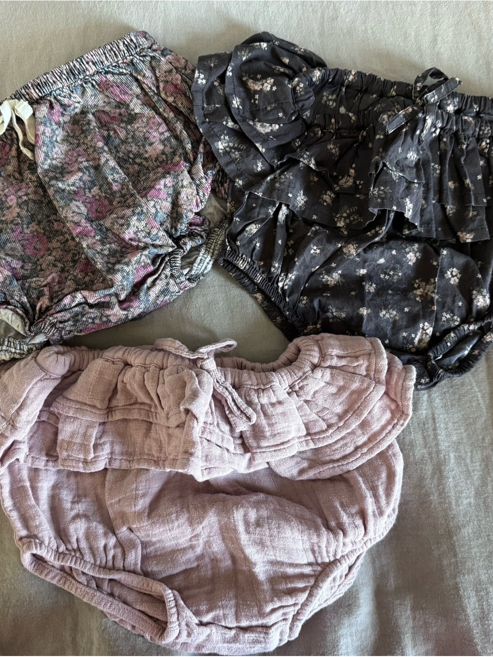Jamie Kay Floral & Ruffle Bloomers - Black, Pink, Lavender